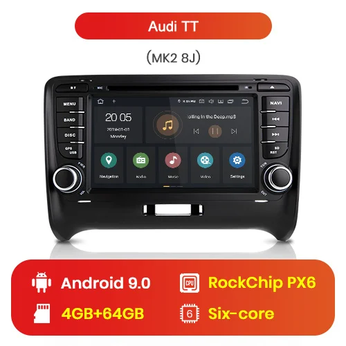 4GB - 64GB Junsun 4G+ 64G 2 DIN автомобильный DVD помощи при парковке gps для Audi TT MK2 8J 2006 2007 2008 2009 2010 2011 2012 автомобильный мультимедийный плеер радио - Цвет: 4GB - 64GB