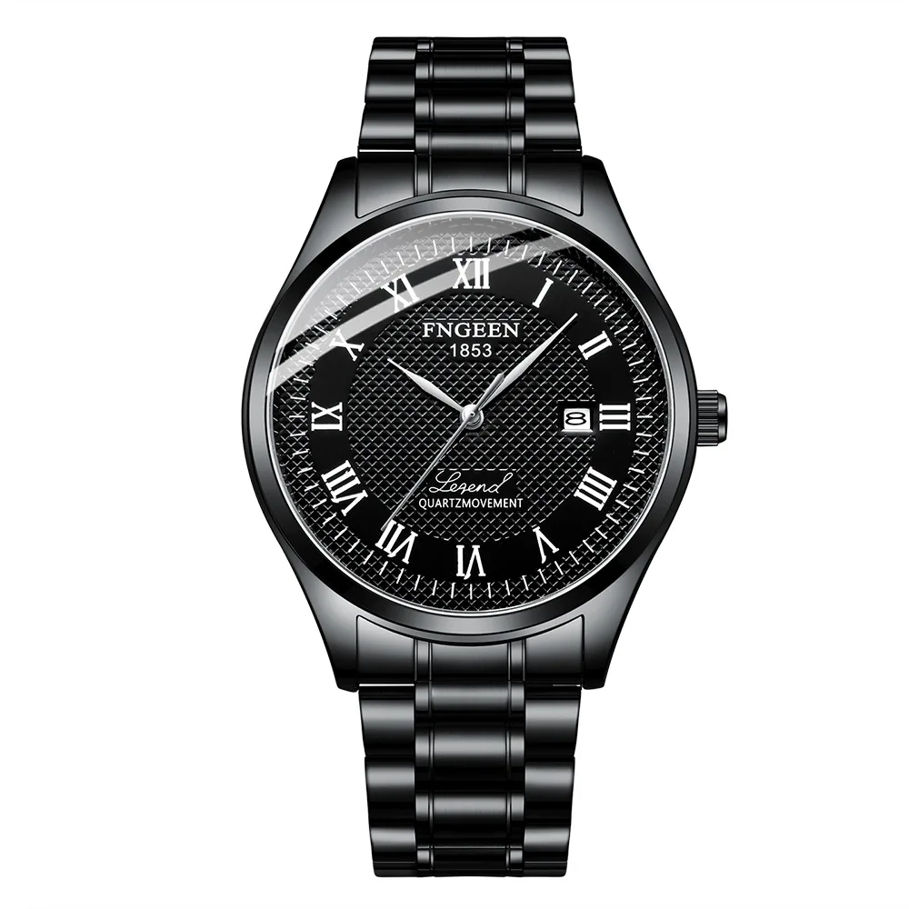 

Часы мужские кварцевые, водонепроницаемые, из нержавеющей стали, с календарем