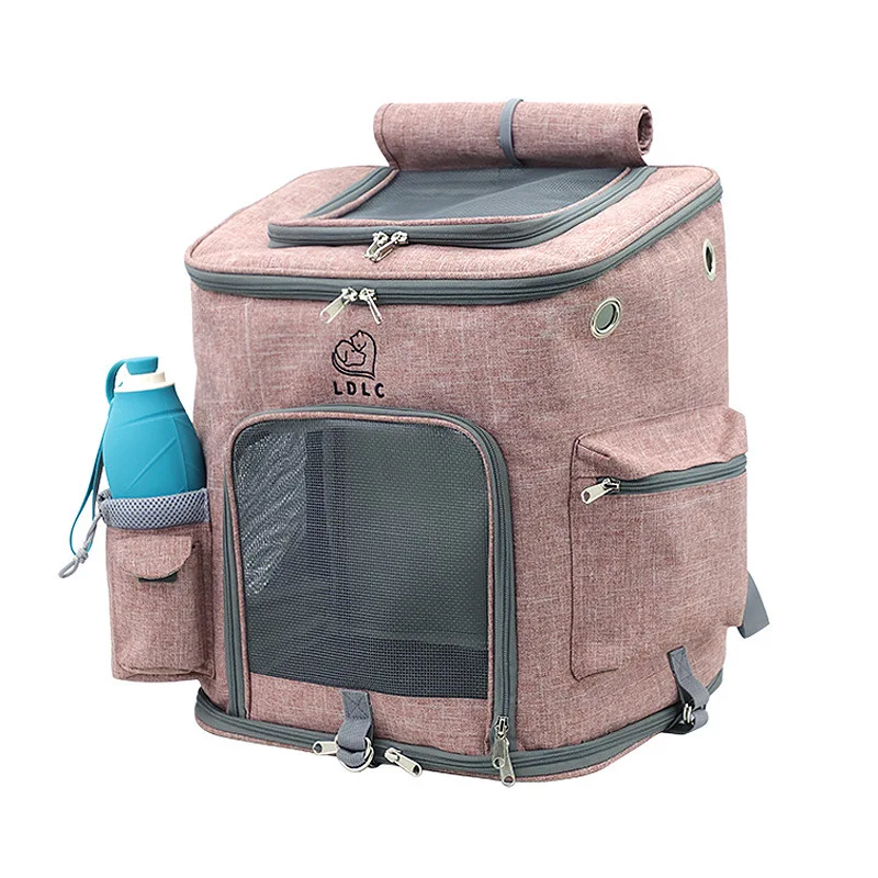 

Professional Cat Carrier Bags Breathable Holes Foldable Pet Travel Backpack For Cats And Dogs Bag Double Door Small