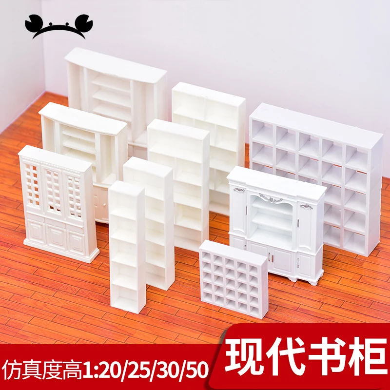 2pcs 1/25 1/30 1/50 Architectural scale Model Furniture Miniature Dollhouse Furniture Bookcase Cabinet Cupboard Bookshelf