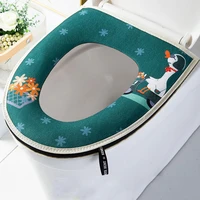 catoon toilet cover linen toilet seat cover set toilettes accessoires waterproof tapa wc universal home supplies bathroom decor
