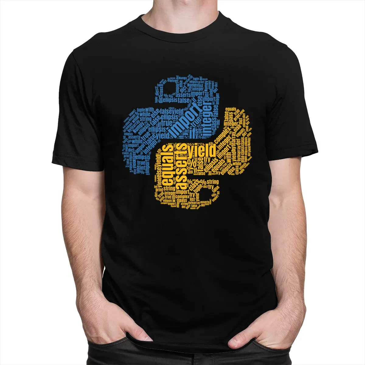 Мужская футболка с программатором питона хлопковые футболки программирующее