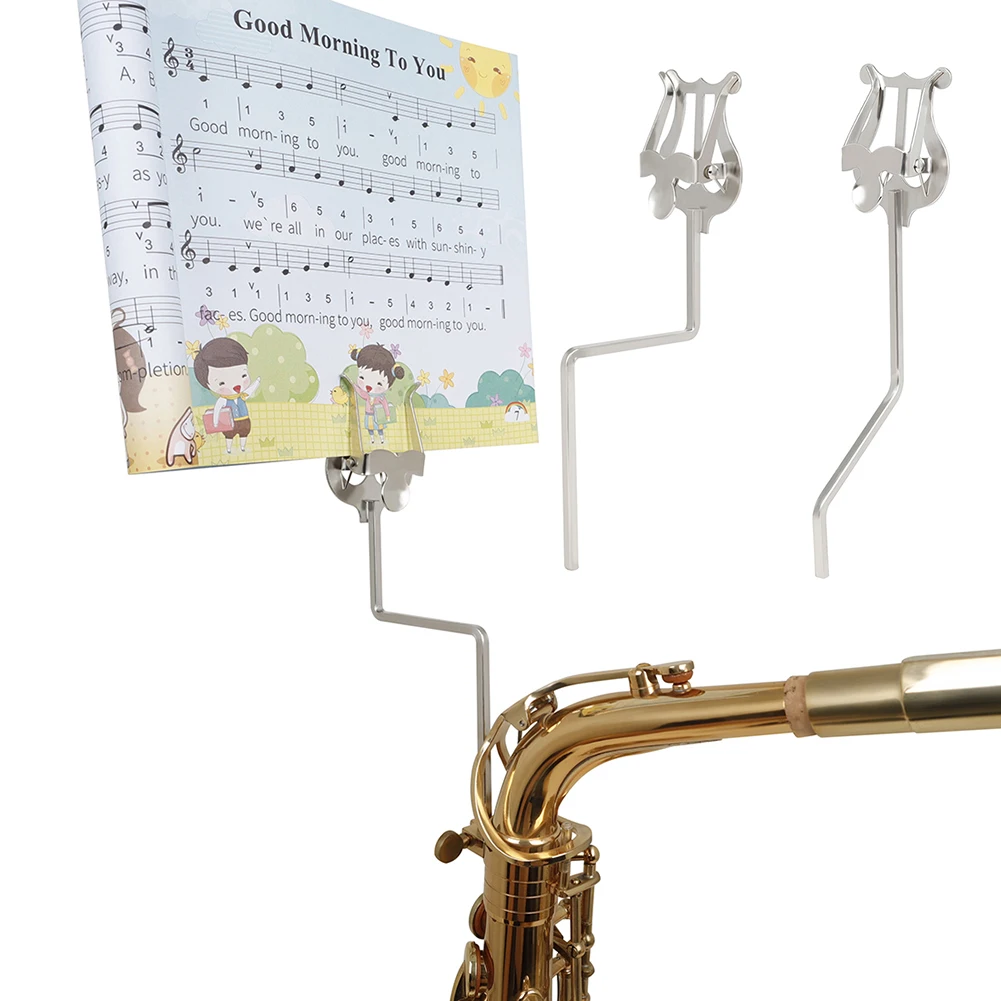 

Alto Saxophone Musical Sheet Clip Sax Lyre Marching Spectrum Clamp-On Fixing Holder for Beginner Playing Accessories