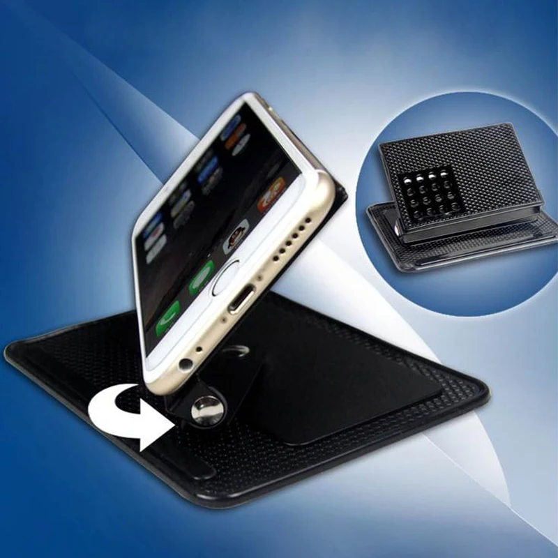 Силиконовый 360 Вращающийся держатель для телефона нескользящий коврик