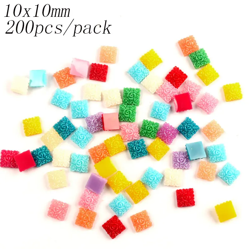 200 шт. смешанные розы цветы из смолы искусственные украшения с плоской задней