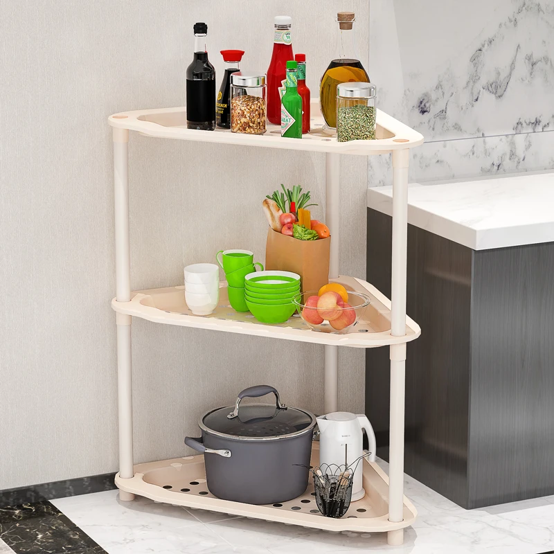 

Toilet Shelf Kitchen Floor Bathroom Storage Shelf Desktop Living Room Shelf Tripod
