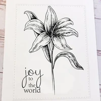 magnolia flowers transparent clear stamps seal for diy scrapbooking card making photo album decor handmade crafts template