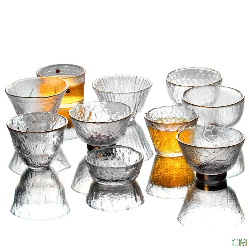 

Japanese transparent hat cup Phnom Penh small cup tea tasting cup hammer glass tea set