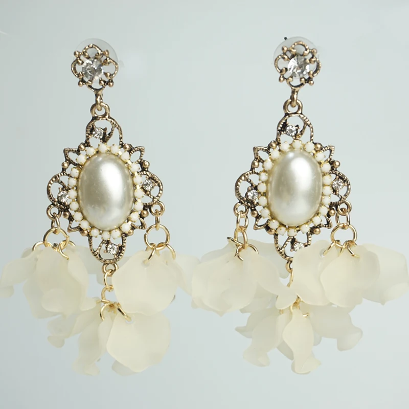 M & G белый искусственный жемчуг готические Винтажные серьги женские Модные