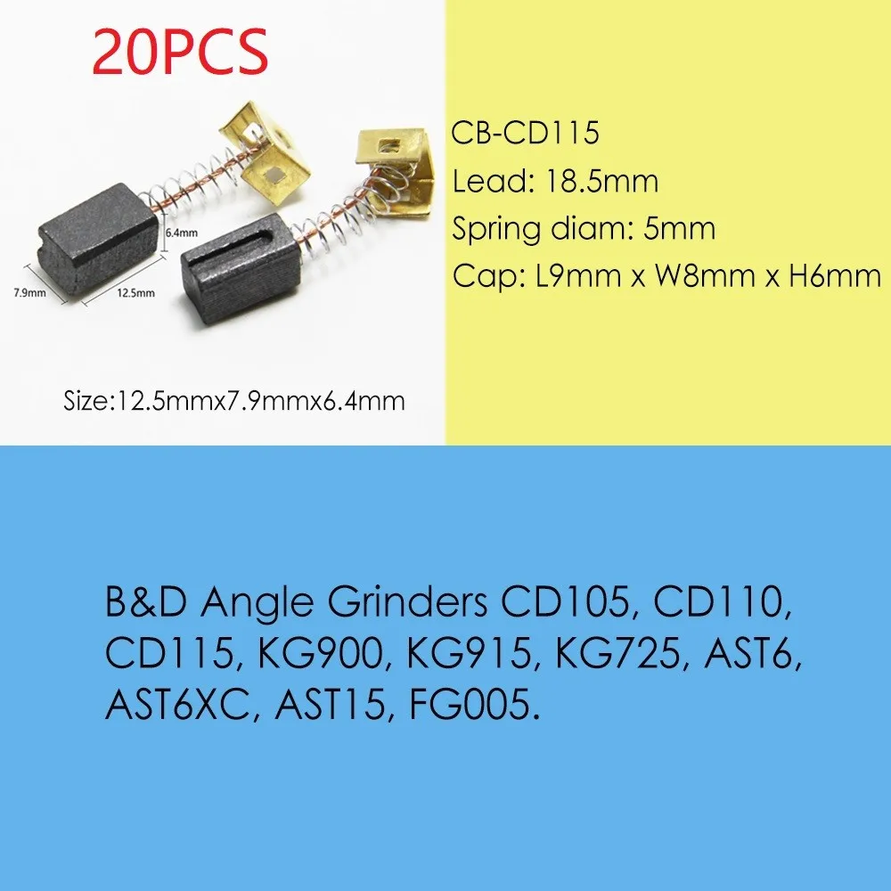 

Щетки угольные CD105 CD110 KG915 KG725 AST6, 20 шт., 596071-00