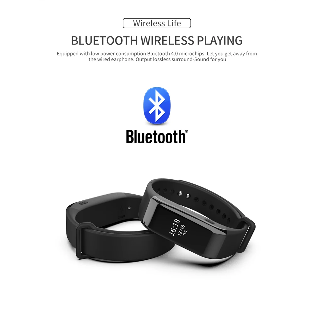 Часы-диктофон bluetooth MP3-плеер браслет Hi-Fi шумоподавление рекордер мини аудио t |