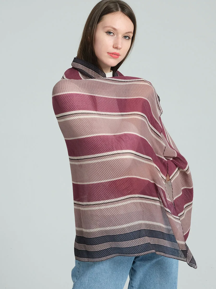 

Мягкий шарф из полиэстера, Женский клетчатый тюрбан с узором, многоцветная шаль на выбор, четырехсекционная универсальная шаль