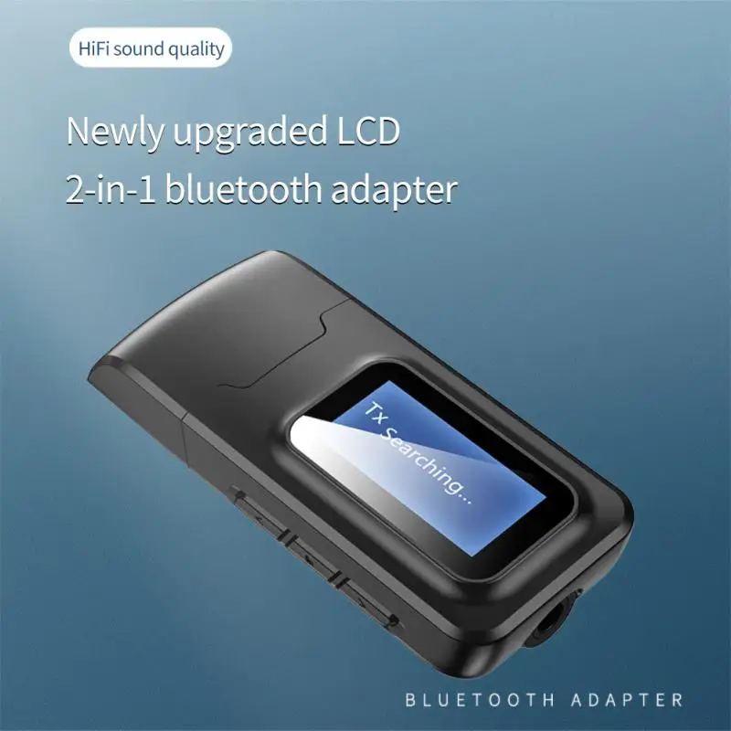 5,0 compatible con Bluetooth Adaptador inalámbrico de pantalla LCD receptor USB música...