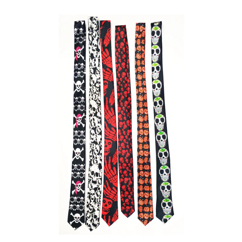 Галстук для вечевечерние НКИ на Хэллоуин 5 см галстук макияжа шоу с принтом
