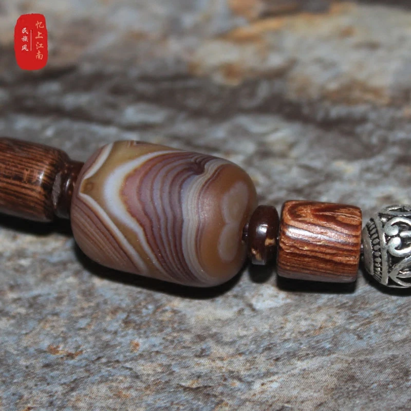 Художественная деревянная цепочка с бусинами в стиле фургона украшение надписью