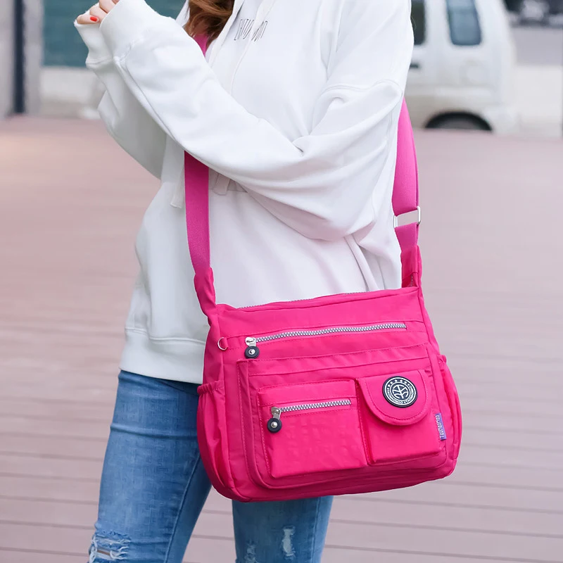 Водонепроницаемая нейлоновая женская сумка на плечо повседневные женские сумки