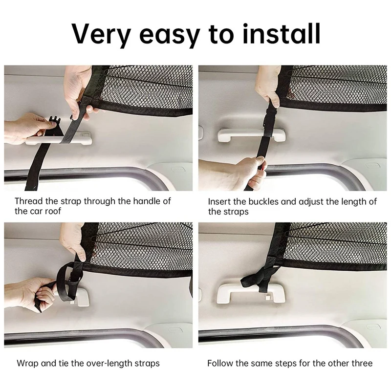 Car Ceiling Storage Net Pocket Roof Interior Cargo Bag Trunk Pouch Sundries Organizer Black | Автомобили и мотоциклы