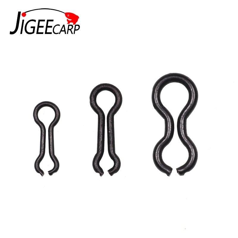 JIGEECARP 50 шт., размеры s, m, l, клеммные снасти для ловли карпа, кольца для ловли карпа, рыболовные снасти для ловли карпа, аксессуары для ловли карпа
