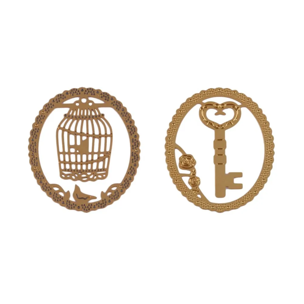 Ажурный с прорезями Золотой Металл милый студенческий зажим для бумаги закладки