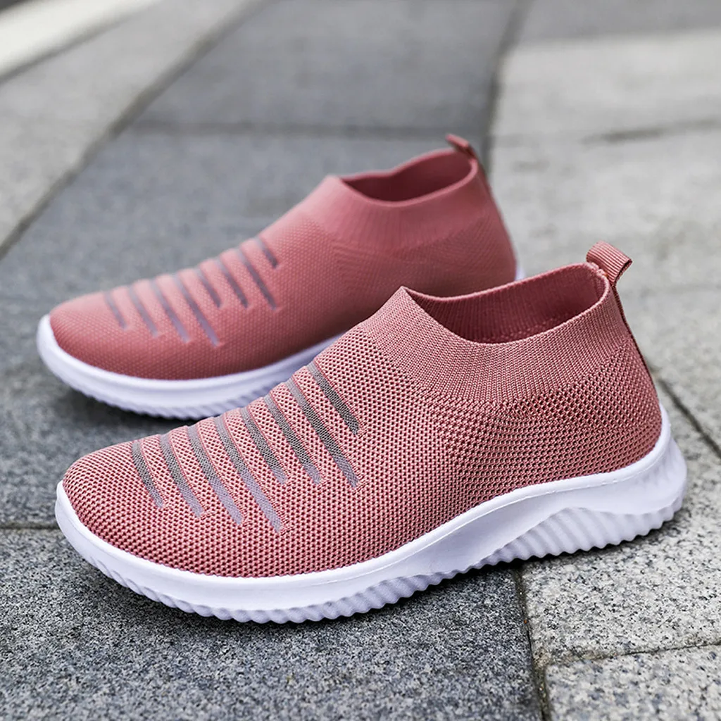Женские кроссовки ulcanized повседневные теннисные туфли без застежек сетчатые