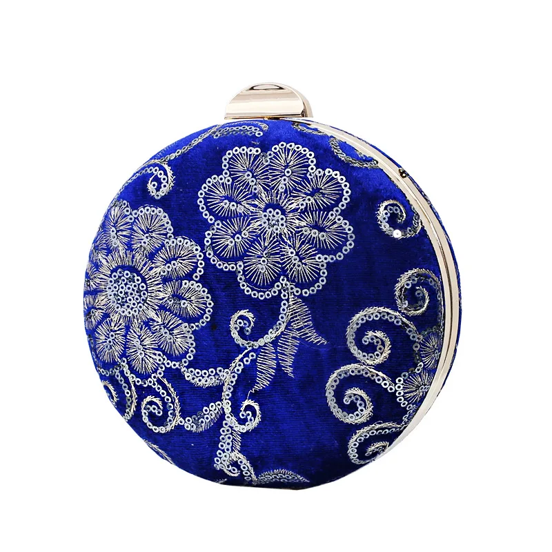 Велюровые вечерние сумки круглой формы клатч с цепочкой маленькие сумочки для