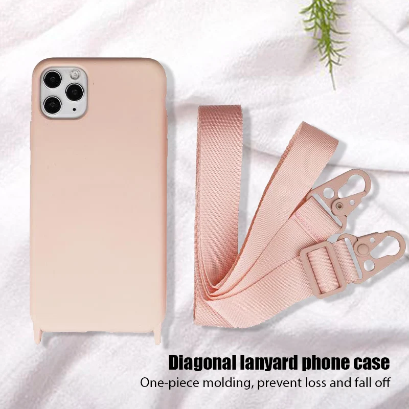 Однотонный чехол со шнурком для iphone 11 12 Xs Pro Max мини Плетеный тканевый с веревкой и