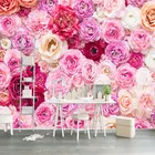 Пользовательские обои любого размера, 3D Роза, цветы, настенная живопись, гостиная, Свадебный дом, домашний декор, обои, Papel De Parede