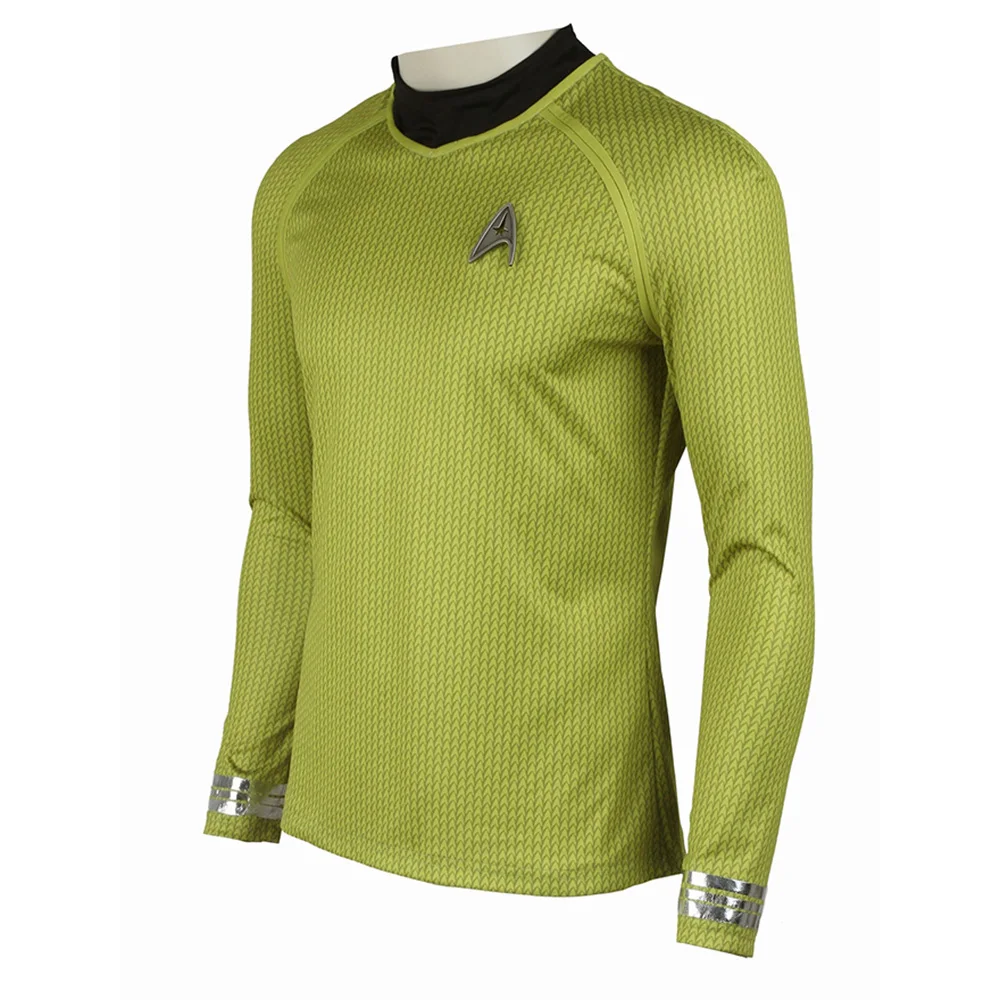 Костюм капитана Звездный путь в темноте Косплей Кирк зеленый цвет|Костюмы из