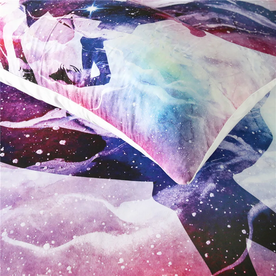 3D животное лошадь &quotЗвездное небо&quot Постельное белье стеганое одеяло