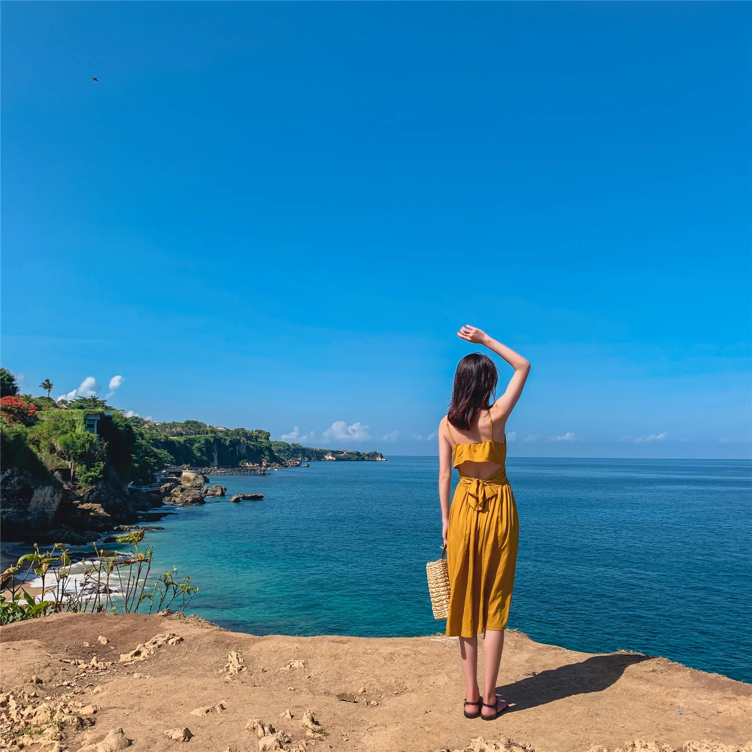 

High Quality Yellow Chiffon Women Slim Dress Summer Runway Luxury Backless Spaghetti Strap Dress Elegant Beach Vacation Dresses