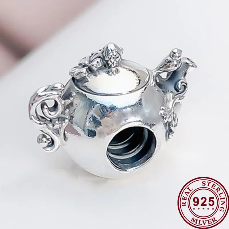 

2020 New 925 Sterling Silver Bead Creative Teapot And Teapot Beads Fit Pandora Women Bracelet & Necklace Diy Jewelry