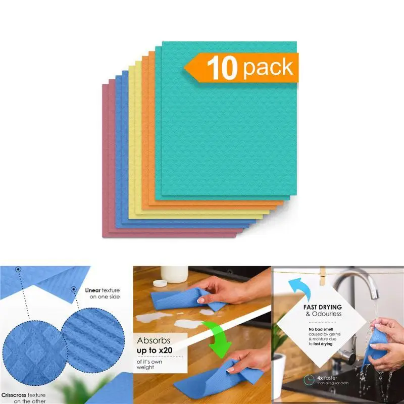 Тряпки для очистки тряпка из целлюлозы с супер впитывающей водой 10 шт. можно