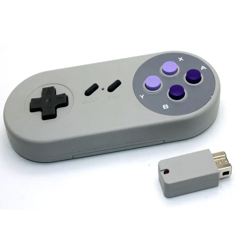 Беспроводной стильный Джойстик контроллер с кнопками для Super NES Classic Mini Handheld 2 4G