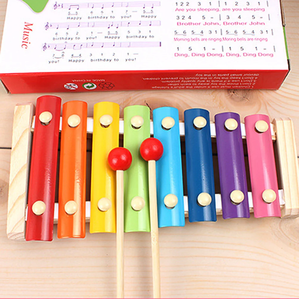 

Children's Wooden Octave Hand Knock on the Piano Xylophone Beat Music Baby Initiation Early Childhood Wooden Toys Music Cells