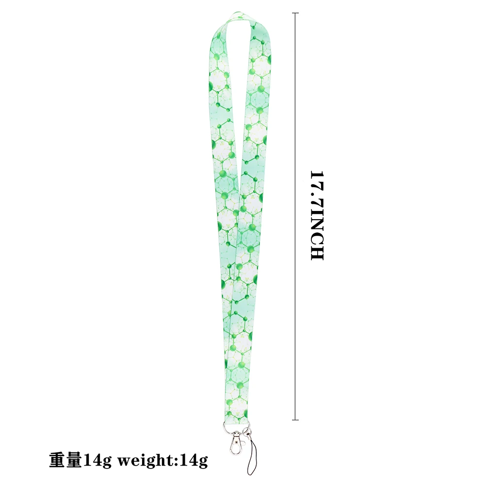 

DZ1908 Molecular Structure Lanyard For Keychain ID Card Cover Pass Mobile Phone Badge Holder Key Ring Neck Straps Accessories