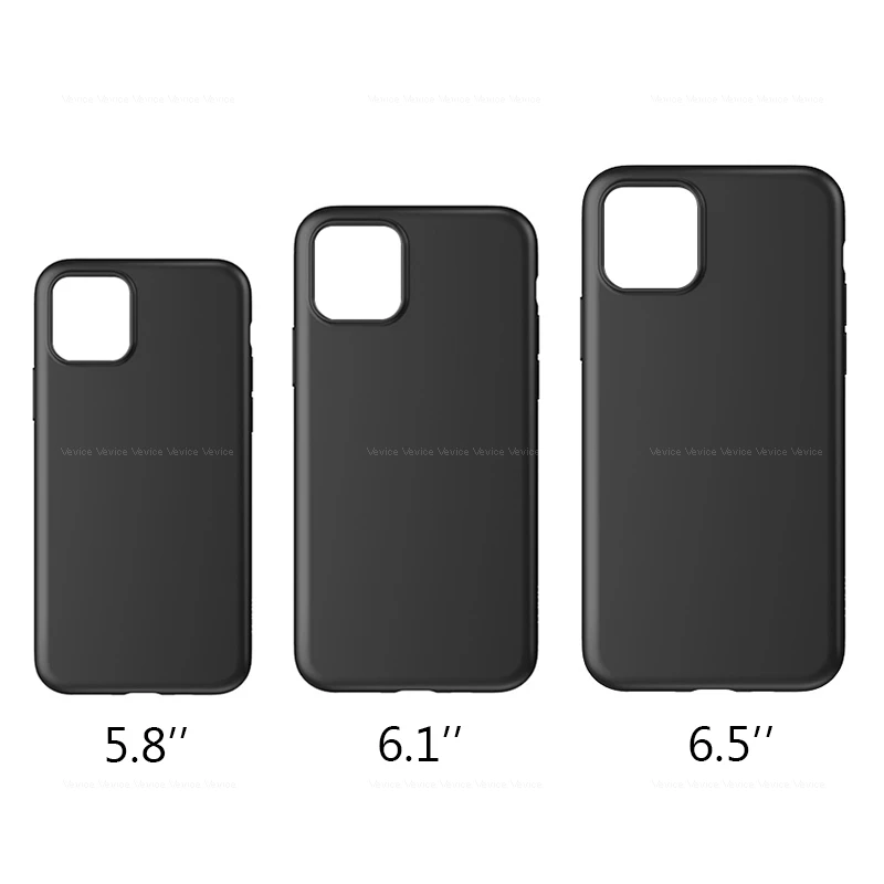 Черный силиконовый чехол для iPhone 11 12 Pro Max Mini матовый мягкий из ТПУ тонкий
