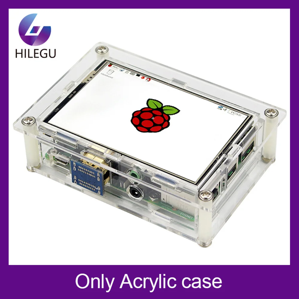 

Raspberry Pi Acrylic Case for 3.5 inch Touch Screen LCD Display Box for Raspberry Pi 4 Model B/3B+/3B