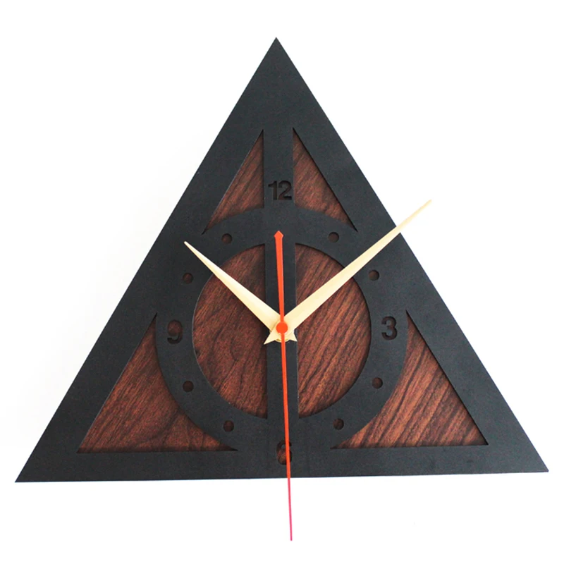 3d черные настенные часы винтажные треугольные спальни потертые шикарные
