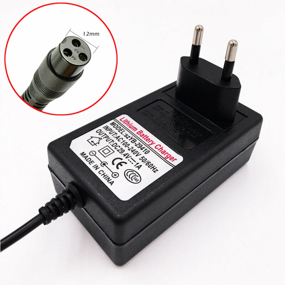 

29.4V 1A Lithium Battery Charger Adapter For Self Balancing Scooter Wheel Durable Electric Scooter Accessories Parts