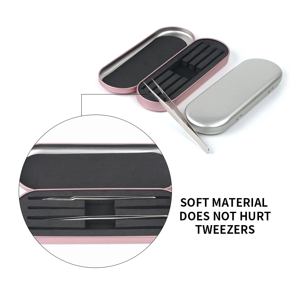 Чехол THINKSHOW 2 розовый/серебристый Профессиональный пинцет для наращивания ресниц