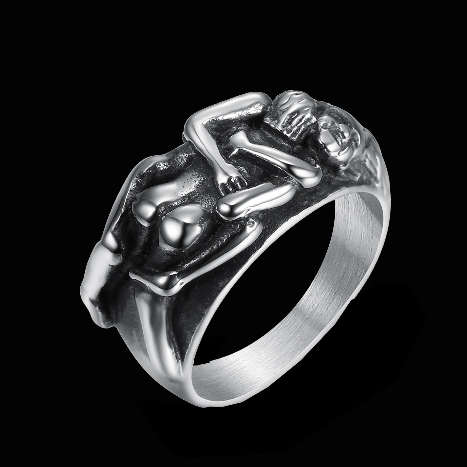 Винтажное кольцо для влюбленных поцелуи мужчин и женщин пар Адам ЭВА Страстные