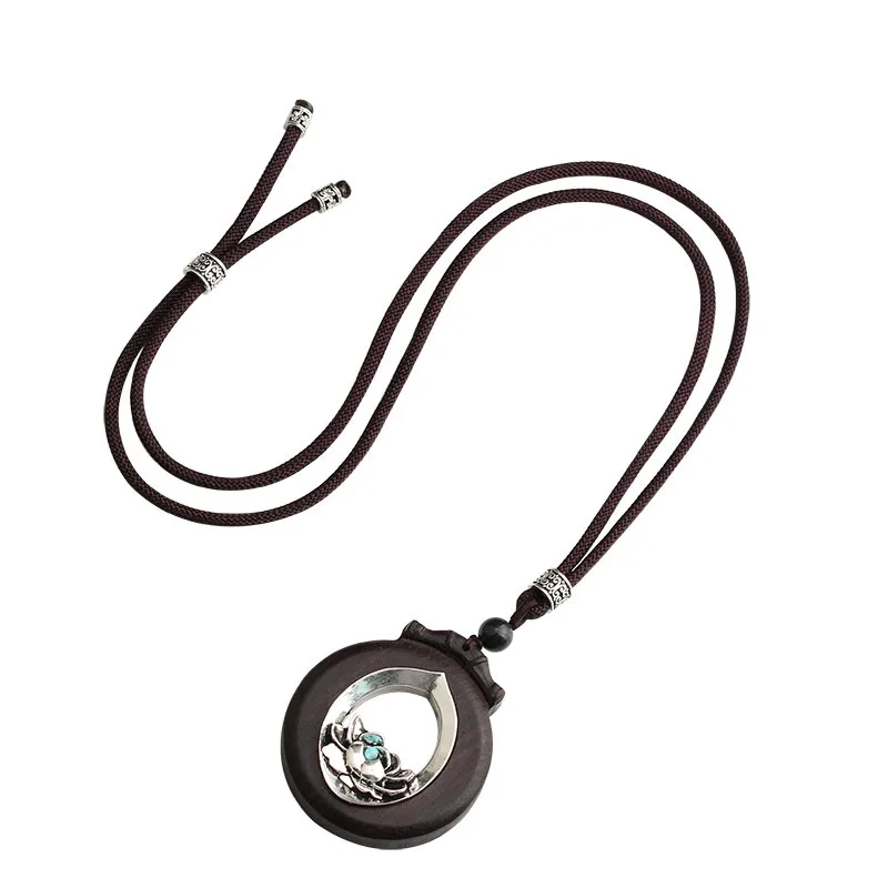 Женское винтажное ожерелье с имитацией цветка лотоса в этническом