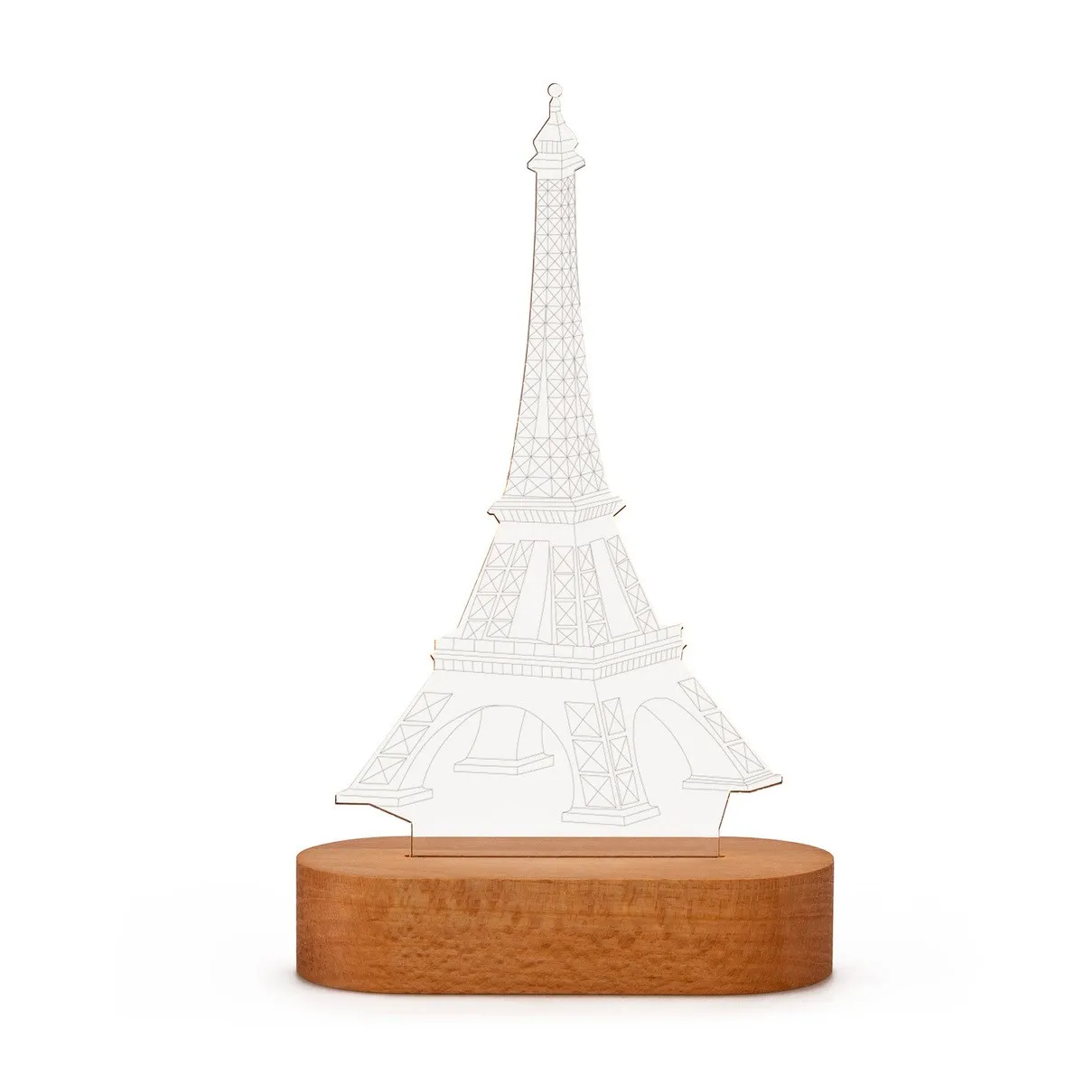 3D Romantic France Eiffel Tower LED Night Light Office Bedroom Table Lamp Kids Family Decoration Creative