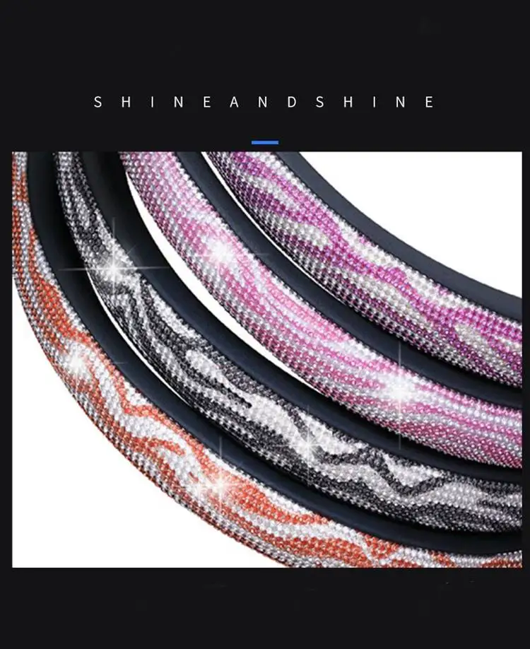 Универсальный чехол стразы из искусственной кожи для руля 38 см и 15 дюймов милый