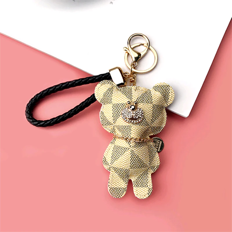 Новинка модные аксессуары для ключей брелок из искусственной кожи стразы с