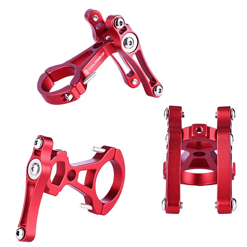 

CYCLING BOX Bicycle Double Bottle Cage Conversion Seat Adapter Adjustable Bike Handlebar Kettle Holder Seat Post Mount Converter