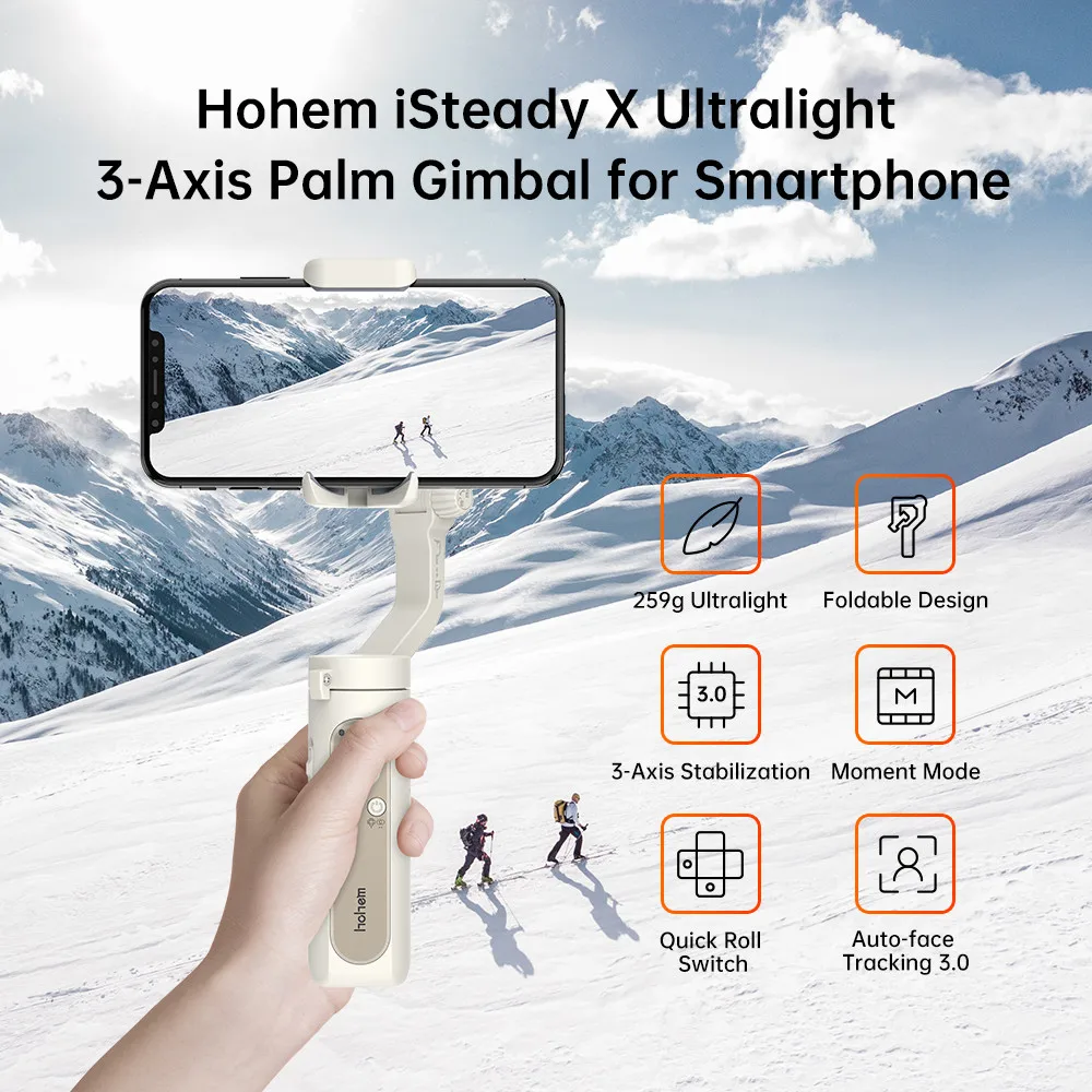 Hohem iSteady X Q шарнирный 3-осевой складной карданный стабилизатор для смартфона