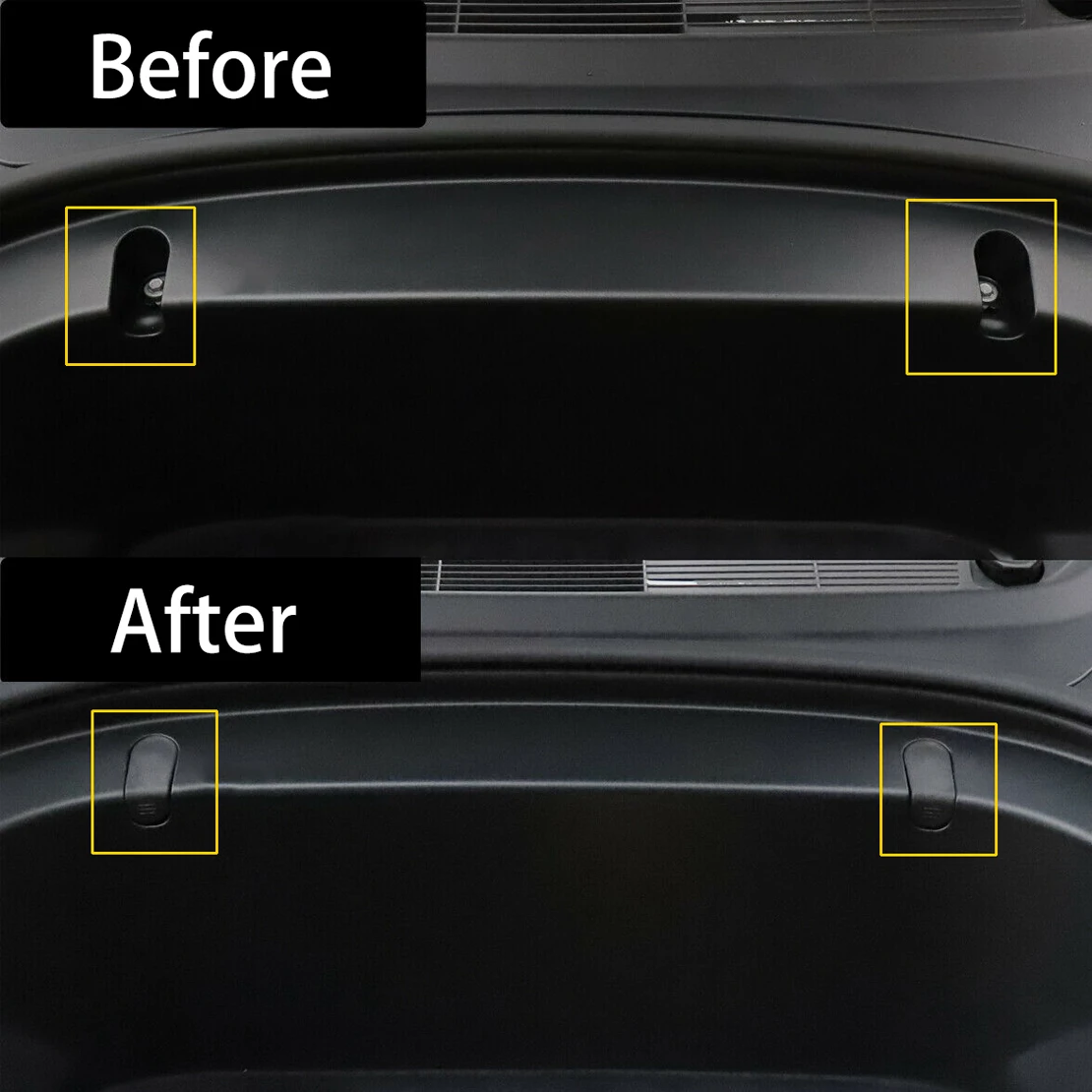 

2Pcs Car Front Trunk Spare Storage Box Hook Cap ABS Black Fit for Tesla Model 3 2017 2018 2019 2020