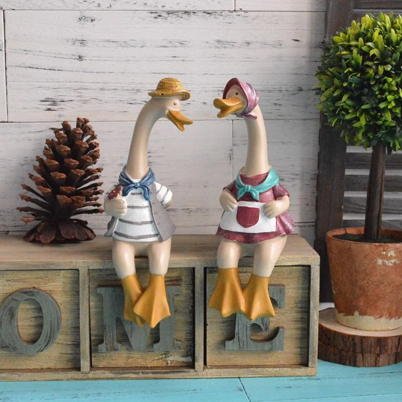 Украшения для сада ElimElim 2 шт./компл. полимерные куклы фигурки уток аксессуары