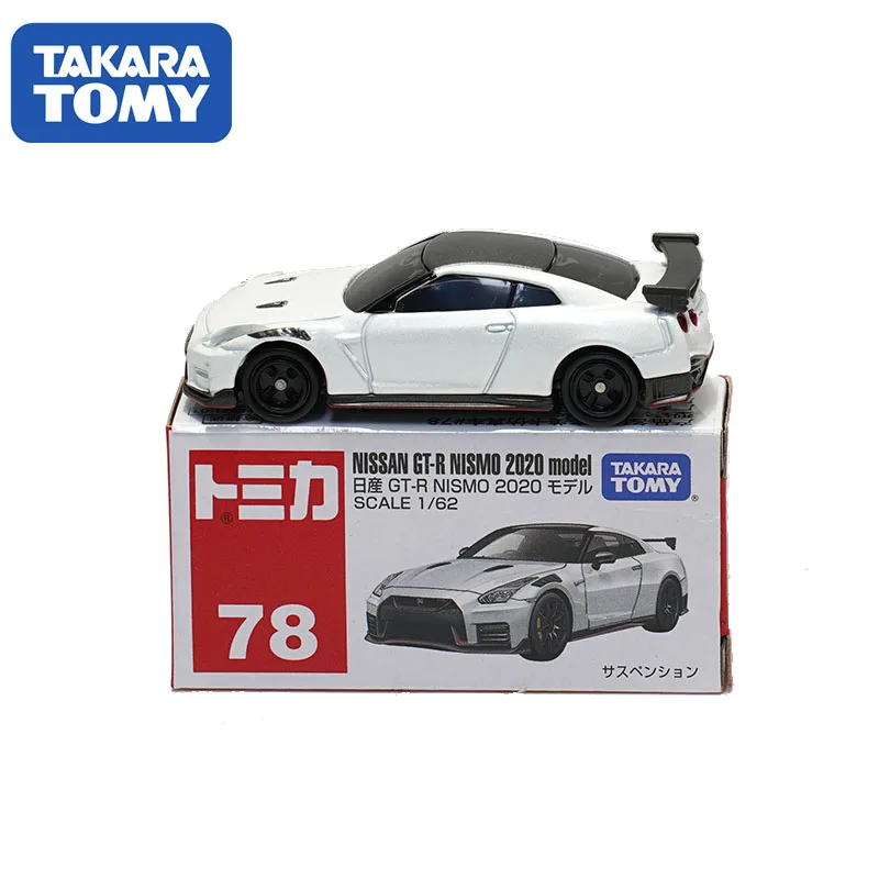 

TAKARA TOMY Tomica Car No. 078 Nissan-GT-R NISMO 2020 Scale 1/62 White Diecast Metal Motor Vehicle Model Children's Toys Gift